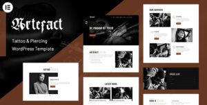 Artefact - Chủ đề WordPress cho Studio xỏ khuyên hình xăm Elementor