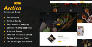 Artica: Chủ đề WordPress nhà hàng