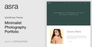 Asra - Chủ đề WordPress danh mục đầu tư nhiếp ảnh tối giản