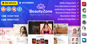 BeautyZone: Chủ đề WordPress cho tiệm spa làm đẹp