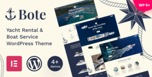Bote - Chủ đề WordPress cho thuê du thuyền & dịch vụ thuyền