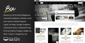 Bou = Tạp chí Đánh giá Masonry Blog Chủ đề WordPress