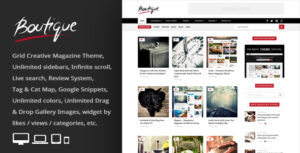 Boutique Grid = Chủ đề WordPress tạp chí sáng tạo