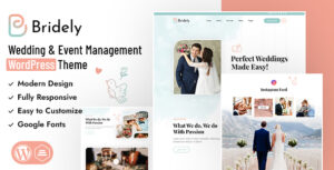 Bridely | Chủ đề WordPress Quản lý sự kiện và đám cưới