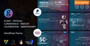 Chủ đề WordPress cho sự kiện hội nghị/gặp gỡ/lễ hội | Chủ đề G-Event WP