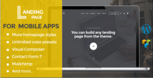 Chủ đề WordPress cho trang đích ứng dụng di động