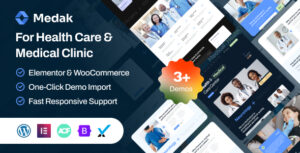 Chủ đề WordPress của Medak - Doctor Medical & Healthcare Clinic Elementor