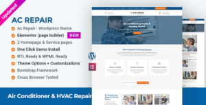 Chủ đề WordPress sửa chữa điều hòa không khí & HVAC