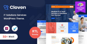 Cloven - Công ty dịch vụ giải pháp CNTT WordPress Theme + RTL