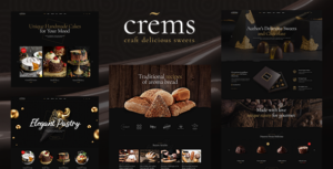 Crems - Chủ đề WordPress về bánh ngọt, bánh sô cô la và bánh nướng