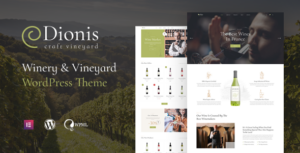 Dionis - Chủ đề WordPress về nhà máy rượu vang và vườn nho