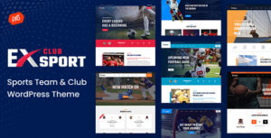 EXSport - Chủ đề WordPress cho đội và câu lạc bộ thể thao