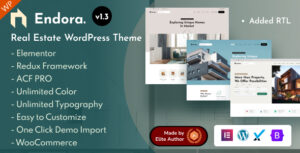 Endora - Chủ đề WordPress Elementor Bất động sản cao cấp