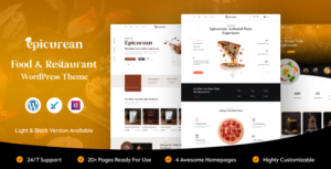 Epicurean - Chủ đề WordPress Elementor cho Thực phẩm & Nhà hàng