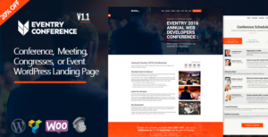 Eventry - Trang đích hội nghị họp mặt WordPress Theme