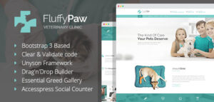 FluffyPaw - Chủ đề WordPress cho Phòng khám thú y & Trung tâm chăm sóc thú cưng