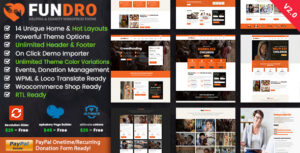 Fundro - Chủ đề WordPress từ thiện phi lợi nhuận