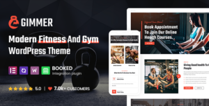 Gimmer - Fitness & Gym, Giao diện WordPress với tính năng Đặt lịch hẹn