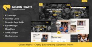 Golden Hearts - Chủ đề WordPress gây quỹ và từ thiện