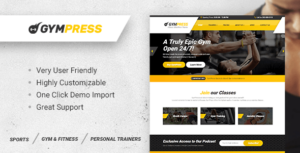 GymPress - Chủ đề WordPress dành cho Huấn luyện viên thể hình và cá nhân