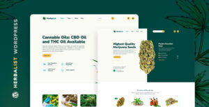 Herbalist - Chủ đề WordPress của Cửa hàng cần sa y tế