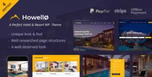 Howello: Chủ đề WordPress cho Khách sạn và Khu nghỉ dưỡng