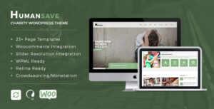 Humansave - Chủ đề WordPress từ thiện phi lợi nhuận đáp ứng