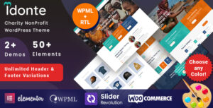 Idonte - Chủ đề WordPress từ thiện phi lợi nhuận
