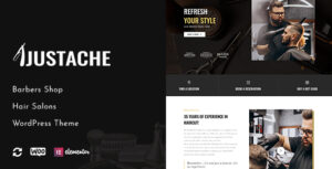 Justache - Chủ đề WordPress dành cho thợ cắt tóc và tiệm làm tóc