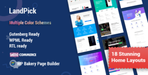 Landpick - Mẫu trang đích ứng dụng đa năng WordPress Theme cho trang web tiếp thị quảng cáo ứng dụng