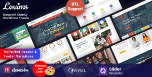 Lovims - Chủ đề WordPress từ thiện phi lợi nhuận