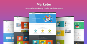 Marketer - SEO, Tiếp thị trực tuyến, Chủ đề WordPress truyền thông xã hội