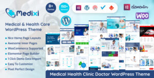 Medixi - Chủ đề WordPress về chăm sóc sức khỏe bác sĩ và y tế