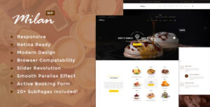 Milan: Chủ đề WordPress nhà hàng