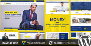 Monex - Chủ đề WordPress kinh doanh tài chính và trao đổi tiền