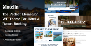 Motelin - Chủ đề WordPress Elementor Đặt phòng Khách sạn & Khu nghỉ dưỡng