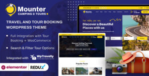 Mounter - Chủ đề WordPress Đặt tour du lịch, cắm trại & tour du lịch