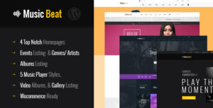 MusicBeat Music Bands Nhạc sĩ & DJ Chủ đề WordPress