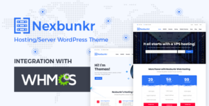 Nexbunker - Chủ đề WordPress lưu trữ/máy chủ + WHMCS