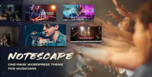 Notescape - Chủ đề WordPress âm nhạc một trang