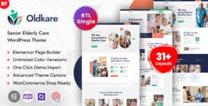 Oldkare - Chủ đề WordPress chăm sóc người cao tuổi