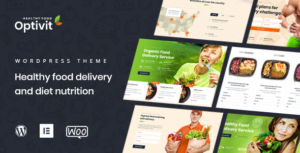 Optivit - Giao hàng thực phẩm lành mạnh WordPress Theme