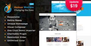 Phúc lợi con người - Chủ đề WordPress từ thiện/gây quỹ