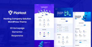 Piohost - Chủ đề WordPress về tên miền và lưu trữ web