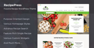 RP - Chủ đề WordPress về thực phẩm, công thức nấu ăn & nấu ăn