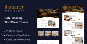 Romance - Chủ đề WordPress Đặt phòng khách sạn