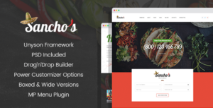 Sancho's - Chủ đề WordPress Nhà hàng Mexico