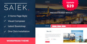 Satek: Theme WordPress cho khu nghỉ dưỡng và khách sạn