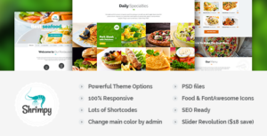 Shrimpy - Chủ đề Wordpress nhà hàng đáp ứng