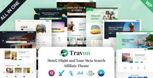 Travon - Chủ đề liên kết tìm kiếm khách sạn, chuyến bay và tour du lịch Meta